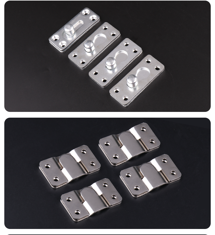 件木床连接挂扣镜子镜框壁画固定配件家具床挂钩 大号山字型【铁】 四