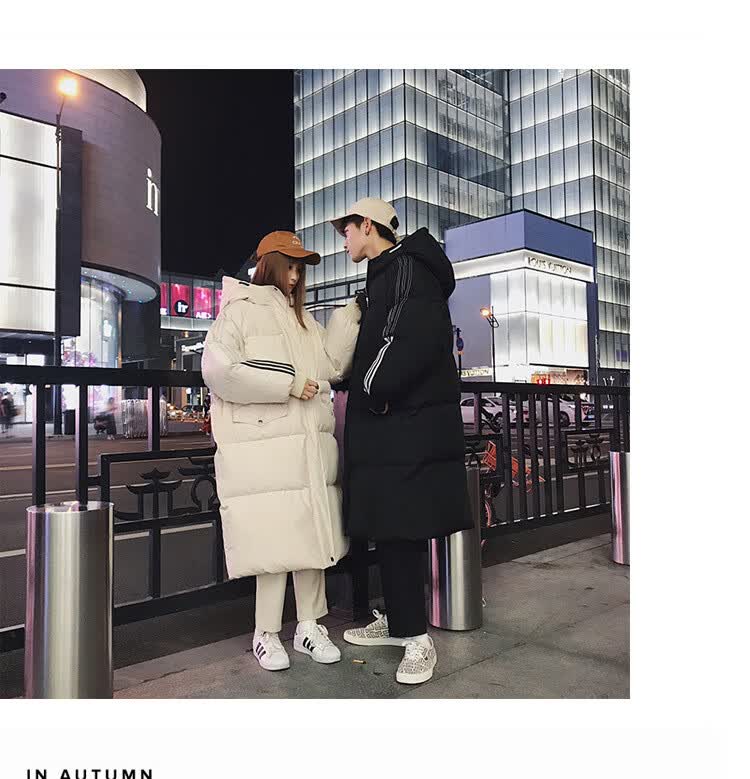 潮至 冷库棉服男中长款冬季潮ins保暖加厚防寒服东北大棉袄情侣装大衣