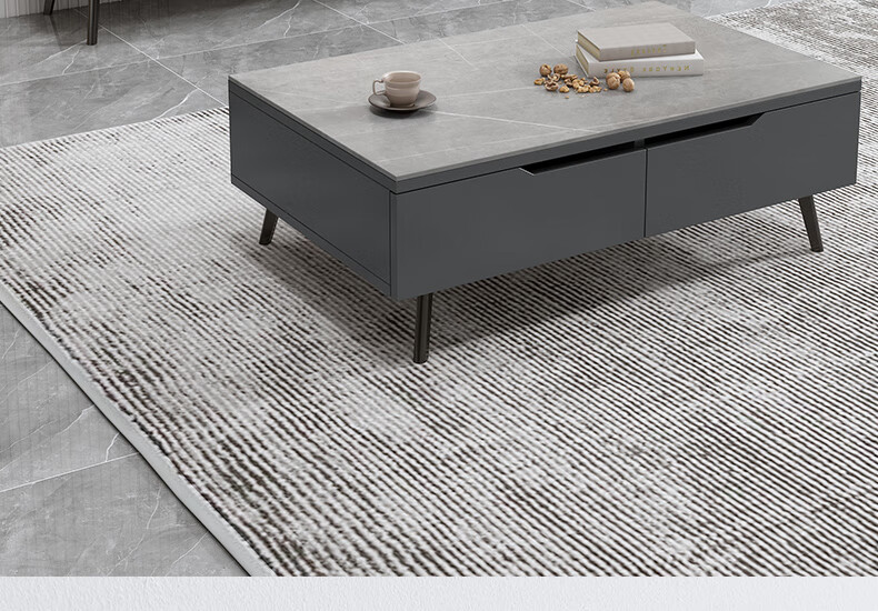 小米mi生态米家通用岩板茶几电视柜组合现代简约小户型北欧大理石茶几