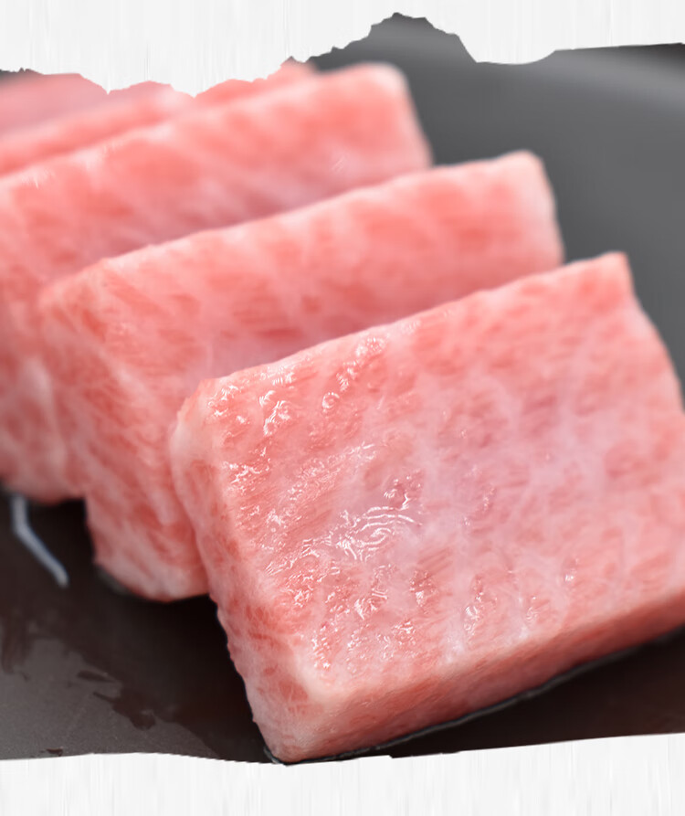 沢素湾 金枪鱼蓝鳍大脂刺身大脂o-toro大腹鱼腩生鱼片新鲜超低温冷冻