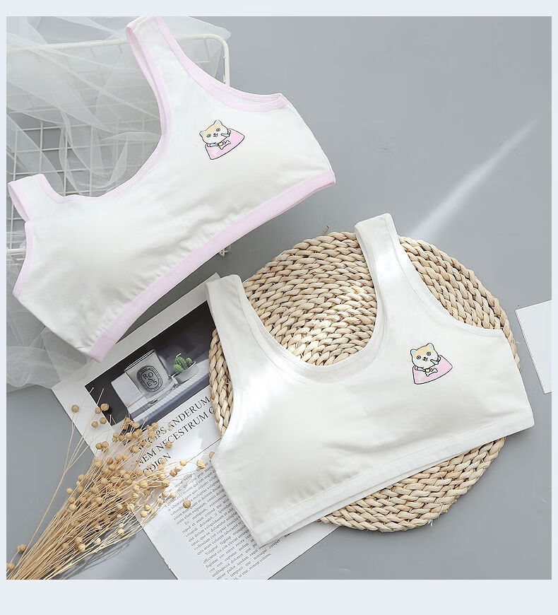 女童学生内衣发育期小背心青春期小女生内衣初中生文胸女中学纯棉