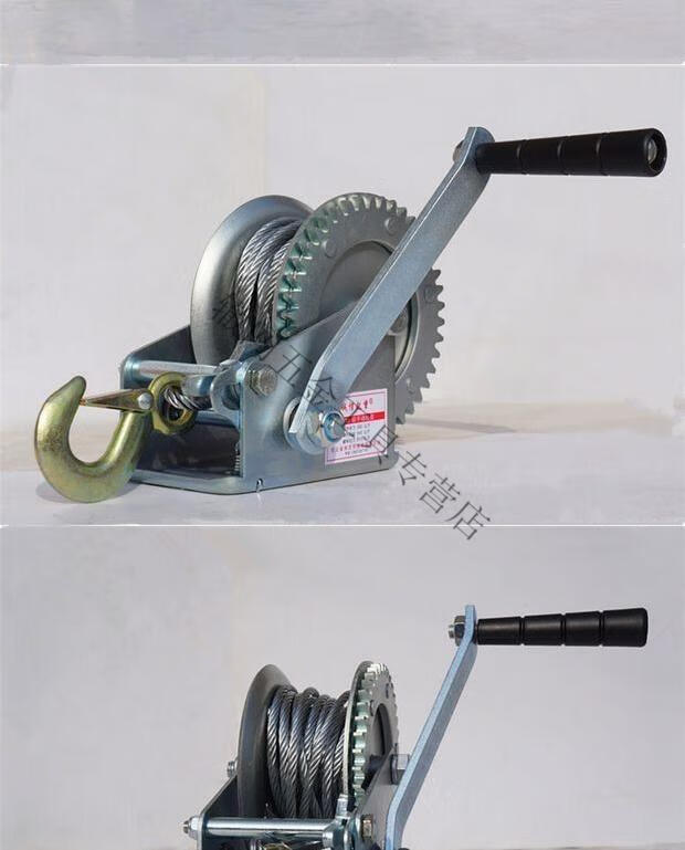 手动滑轮升降器卷扬机小吊机家用手摇绞盘手动提升机小型升降机牵 t39