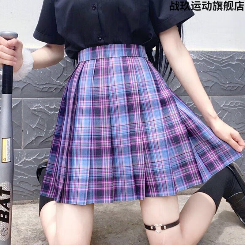 女装大佬大码女装大佬学生jk制服用品格裙cd变装男衬衫学院风百褶短裙