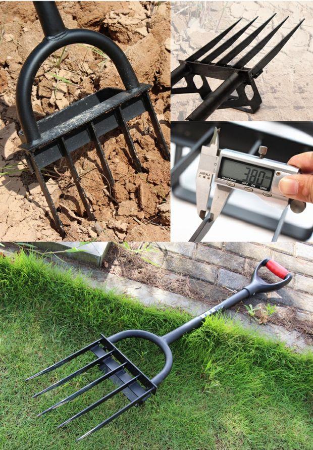 舞万花家用种地开荒锄头户外松土耙子农具挖土农用工具翻土叉神器多