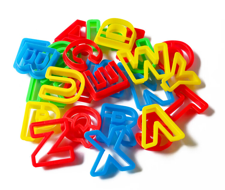 绿野客 橡皮泥模具形状 儿童字母彩泥数字符号印模立体几何工具3d手