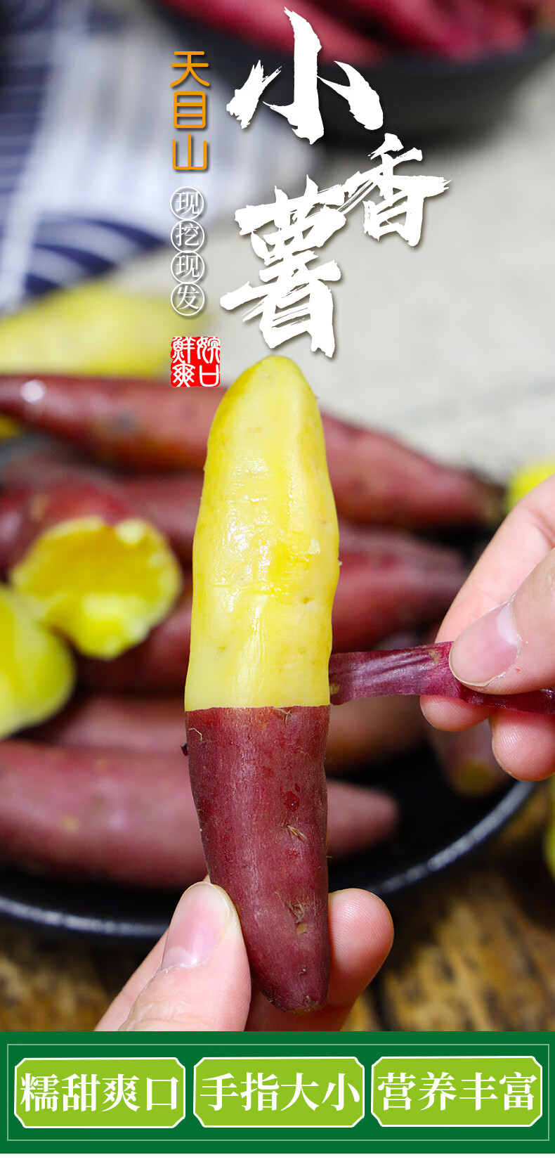 临安天目山小香薯10斤农家新鲜小红薯板栗番薯迷你地瓜手指薯蔬菜5斤