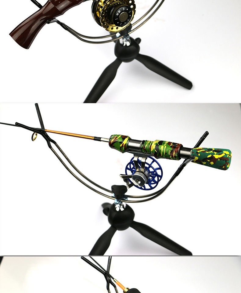 化氏一味旗舰同款冰钓支架筏钓鱼装备三角架配件冰冬钓竿杆阀钓折叠