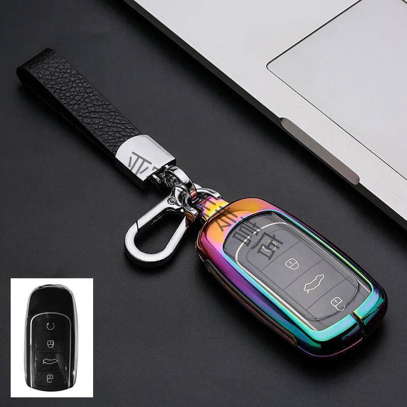 适用于奇瑞瑞虎8鲲鹏版钥匙套扶摇版汽车钥匙包金属保护壳款d款钢琴黑