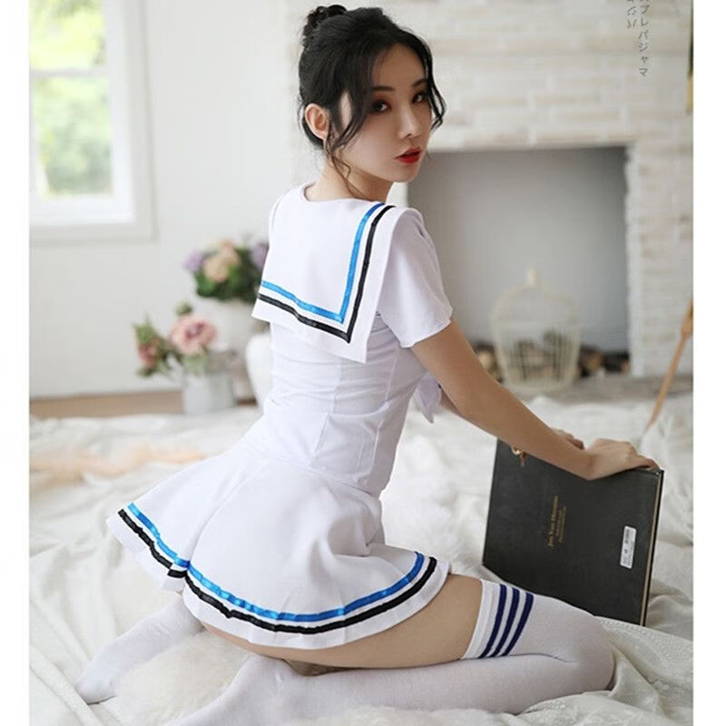 学生制服日系水手服套装情趣诱惑扮演角色女士性感内衣居家服套装白色