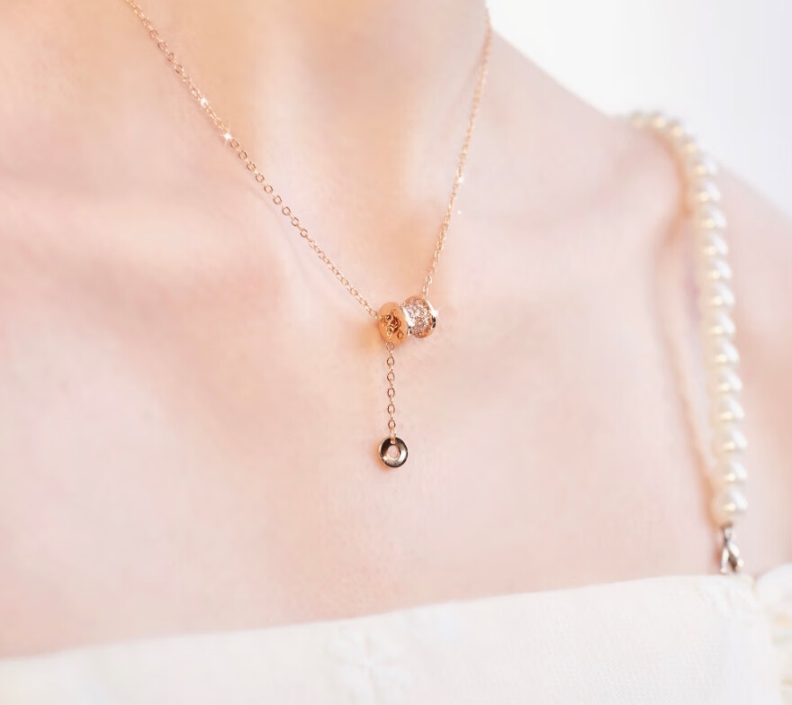 viviwell女神礼物viviwell满钻幸运小蛮腰项链闪耀银河日韩甜美款曼笃