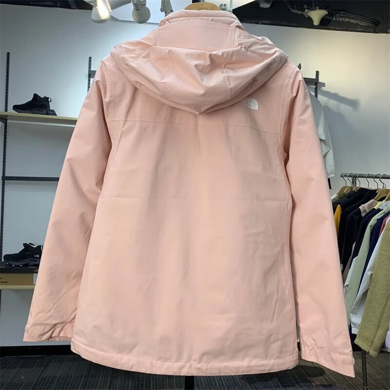 北面22秋冬季外套女棉服内胆冲锋衣三合一5b1x旗舰男装女装 3zh粉色 l