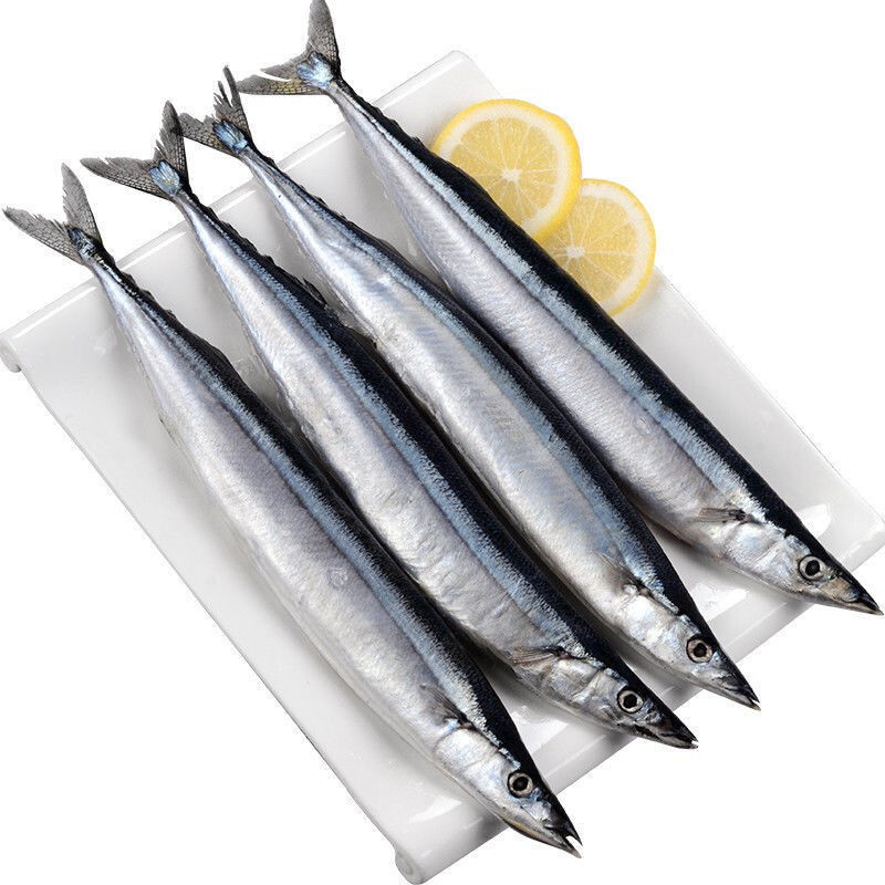 秋刀鱼新鲜鲜活海捕冷冻水产大号海日式烧烤食材整箱2斤装净重无冰衣