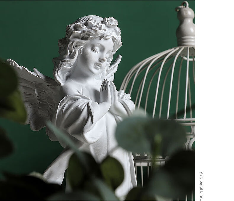 精美艺术摆件北欧创意人物天使雕塑摆设家居客厅书柜装饰工艺品雕像