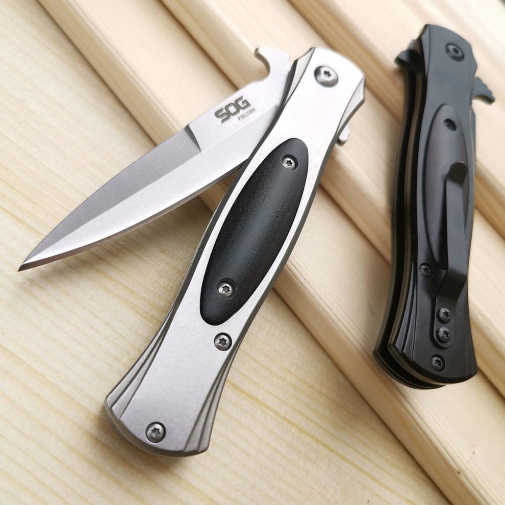弹簧自动伸缩刀户外折叠高硬度军随身野外求生折多功能瑞士露营水果小