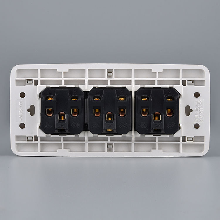六孔插座面板86 118型三位老式电源插座工业流水线插板9孔多功能墙壁