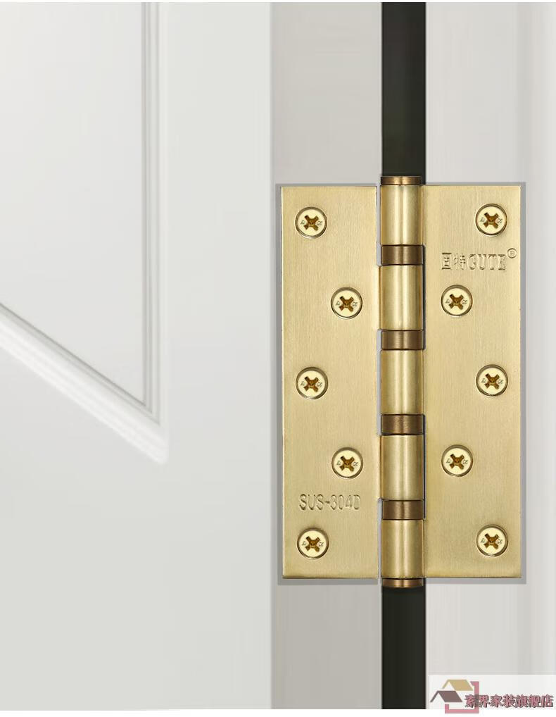 门合页五寸不锈钢活页低音轴承合叶大门房门实木门折页 拉丝金 其它