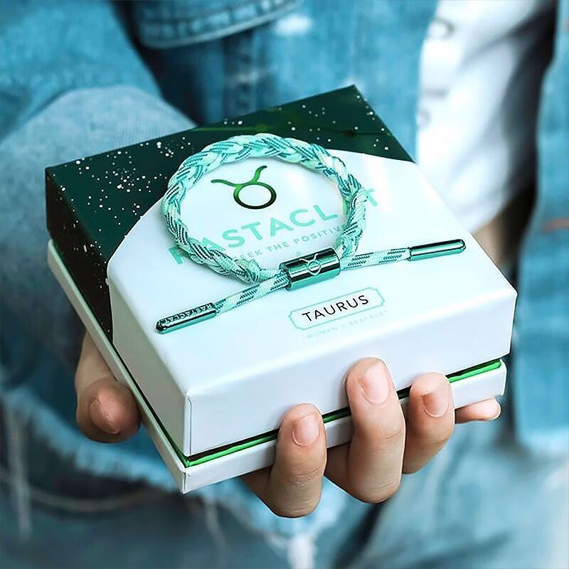 情侣男女闺蜜手环情人节礼物十二星座 水瓶座手链(女款) 折叠盒吊牌