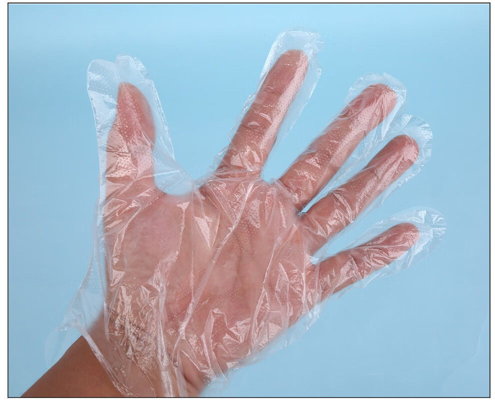 谨锐 天地辉煌一次性薄膜手套pe塑料食品检查手套100只/袋 100只/袋