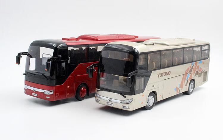 宇通客车模型u红原厂142宇通客车zk6118h双层旅游大巴宇通巴士合金