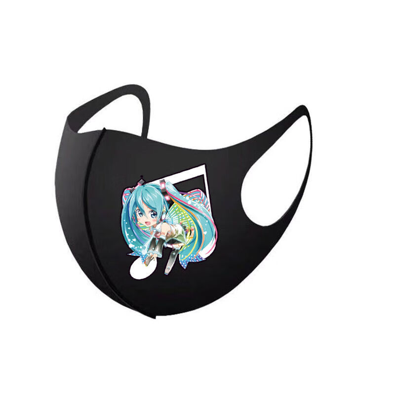 xpmr新品全职高手同款口罩卡通动漫印花杀戮天使成人冰丝面罩初音