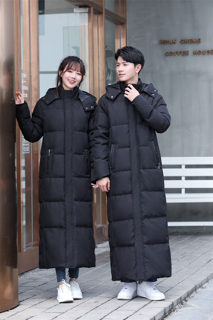 北京电影学院羽绒服情侣款男女过膝加长加厚超长脚踝艺考定制中戏校服