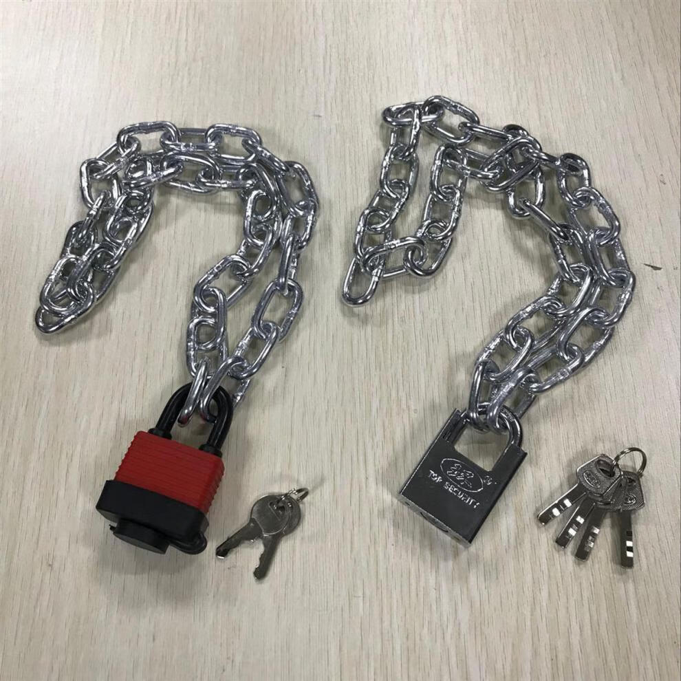 链条锁环形锁自行车电动摩托车抗液压链条锁防盗链子电瓶锁山地车门