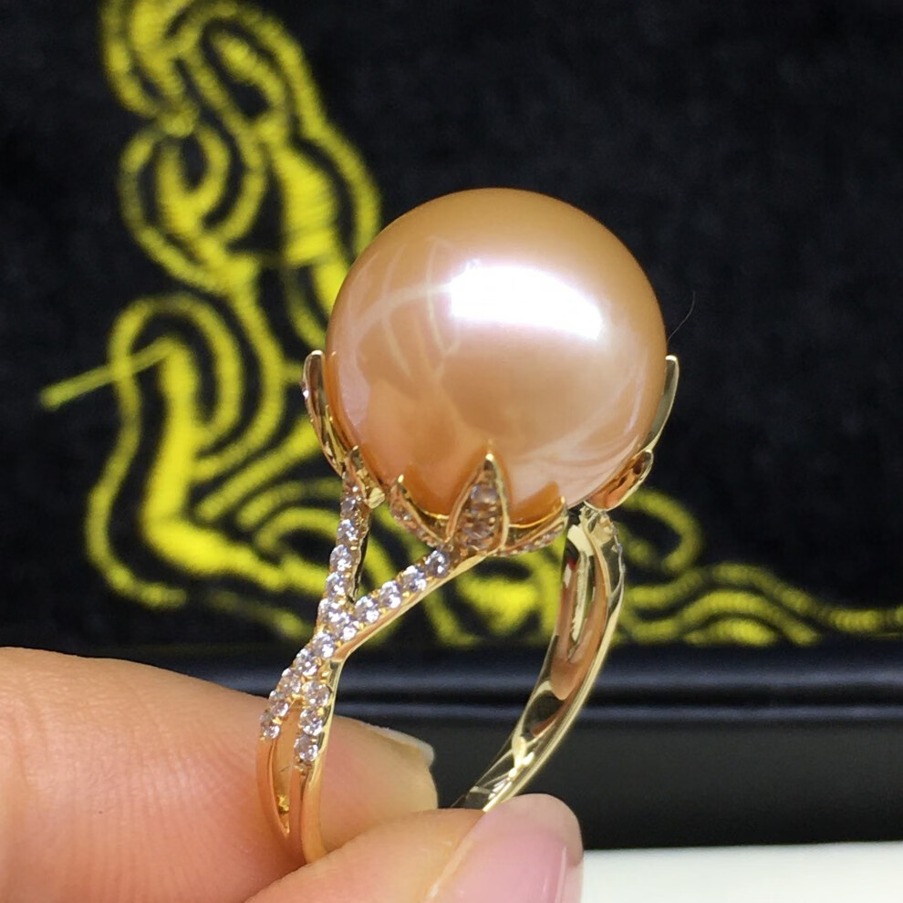 青鹊凰 12-13mm爱迪生淡水红色散珠定制 干枯玫瑰正圆中国红珍珠吊坠