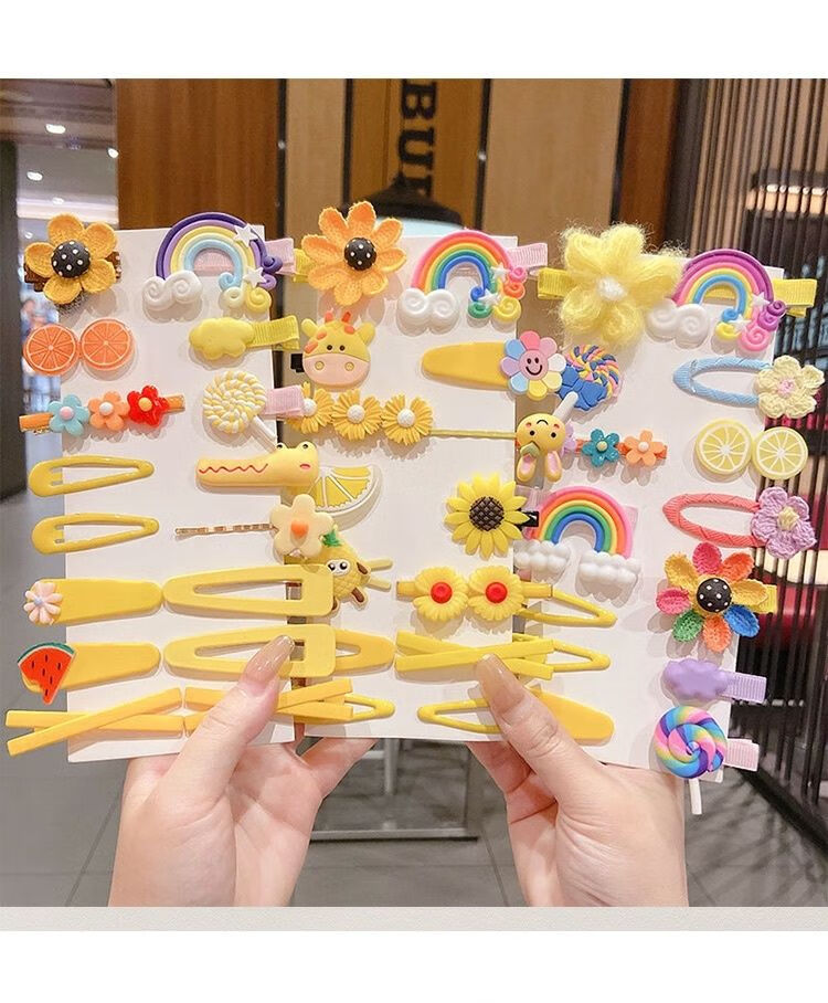 【龙姑娘】ins夏季彩色发夹女侧边发卡日系可爱刘海夹子一字夹边夹网