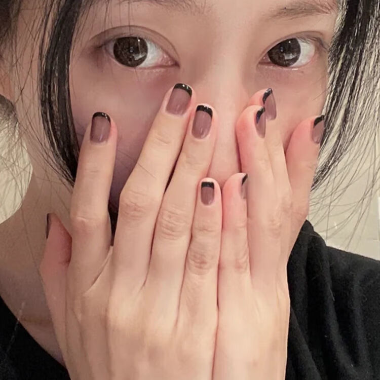 【精选直发】穿戴美甲贴片长短款假指甲贴片可拆卸带钻甲片新款蝴蝶结甲片成品古莎 M060金箔车厘子 24粒极粘果冻胶+胶水+打磨棒