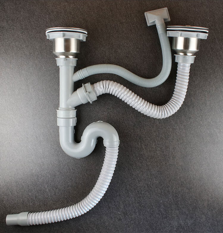 厨房洗菜盆下水管管道配件水槽双槽水池下水器洗碗池排水管子套装