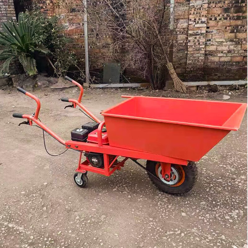 农用独轮电动手推车农用鸡公车工地手推车爬坡电动汽油机双轮油动山地