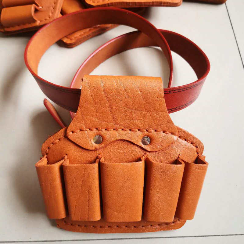 电工钳套牛皮套五金工具包头层纯牛皮腰带一联嵌套五联多功能腰包牛皮