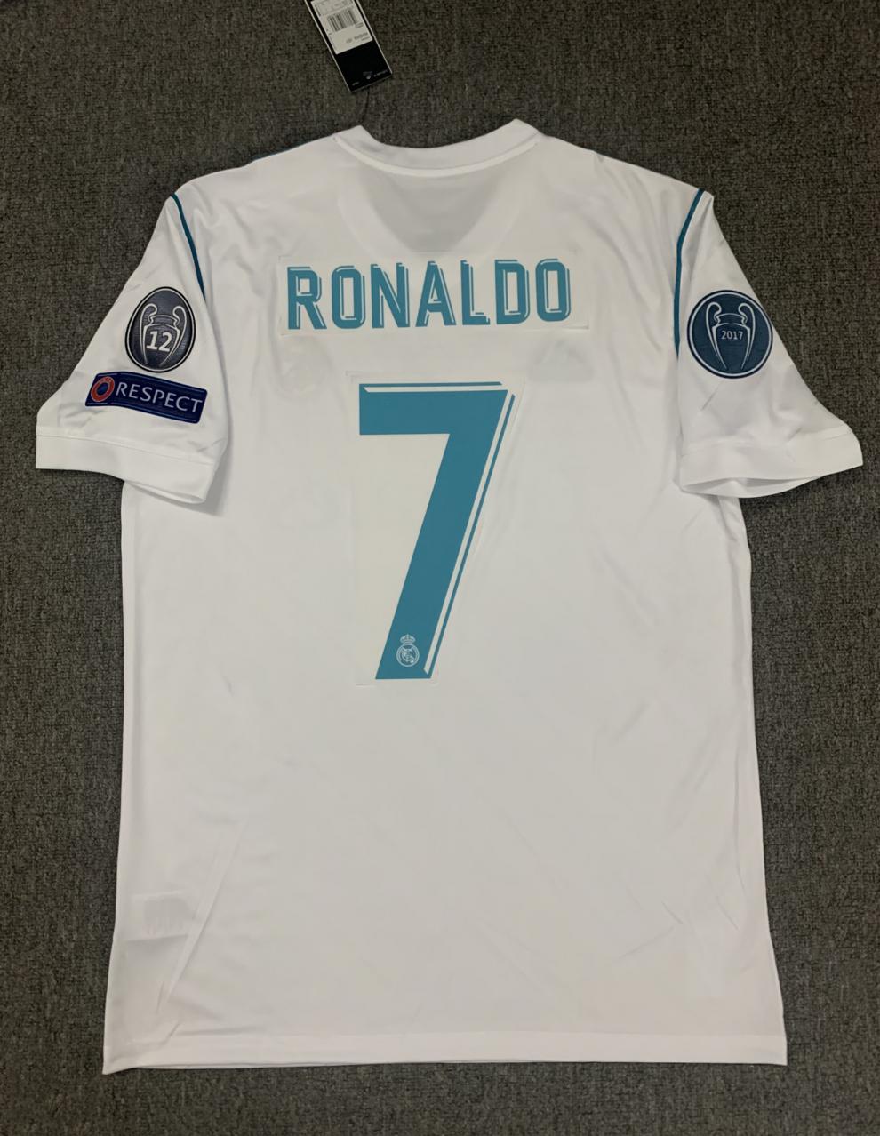 嫦缤 滕讯体育nba同款17-18皇马球衣欧冠决赛版秋冬长袖训练足球服