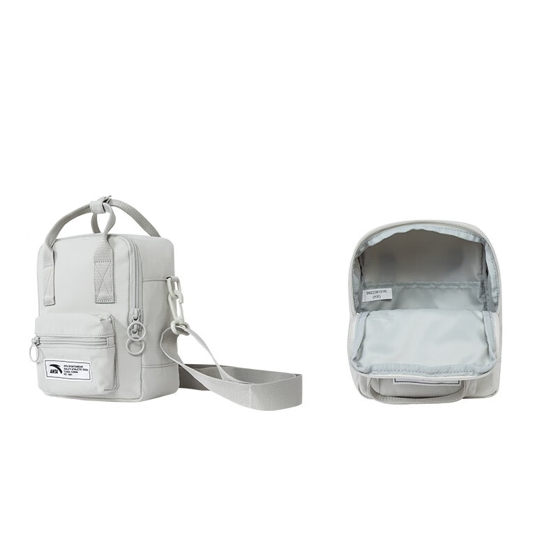 anta安踏单肩挎包女运动休闲小挎包单肩斜挎包官方旗舰 一度灰-4 21*8