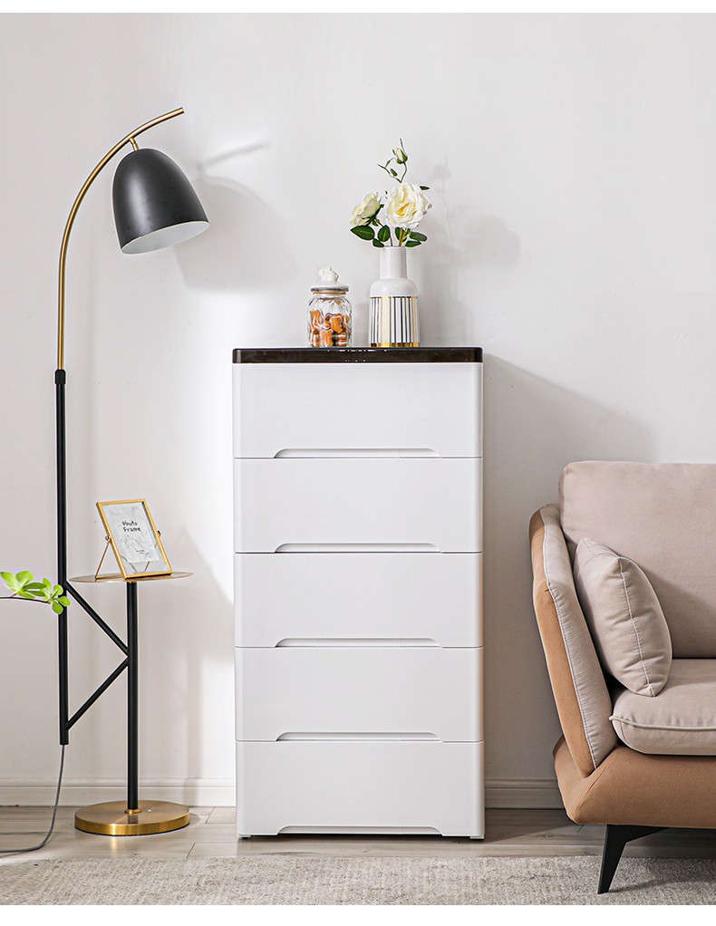 也雅收纳柜抽屉式收纳柜卧室床头柜简易衣柜玩具杂物衣物整理柜塑料储