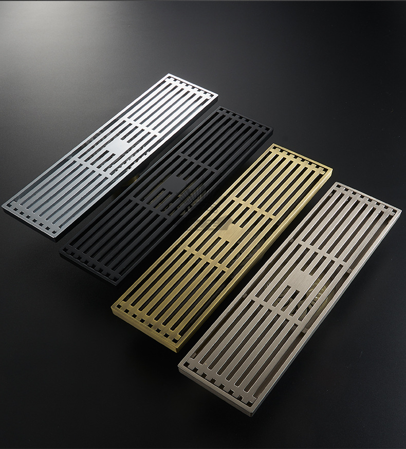 全铜防臭地漏长方形 加长30厘米卫生间淋浴房浴室专用 大排量地漏 dl