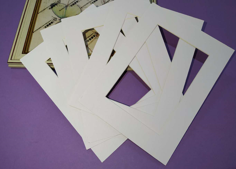 相框画框内衬装裱卡纸33*66 38 50厘米 米白 外方38*38cm内圆直径32cm