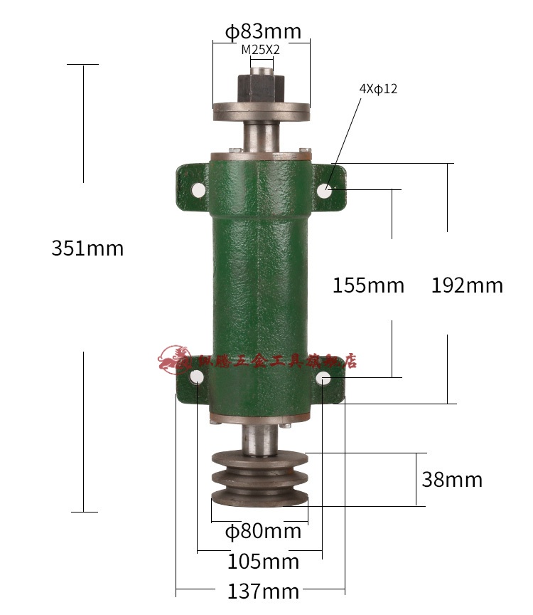 简易木工台锯主轴 台剧座轴总成台锯轴 推台锯剧剧轴座轴承座锯轴 206