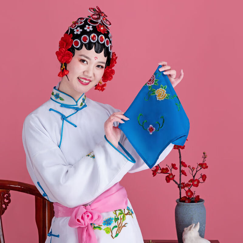 风手帕戏曲戏剧手帕绣花花旦小姐手绢京剧豫剧越剧丫鬟手绢表演传统