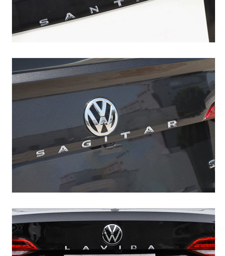 大众宝来字母标改装英文装饰贴newbora字标尾标后字标车标贴tharu途岳