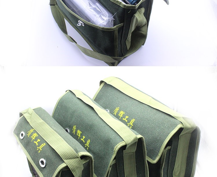 帆布电工工具包耐磨加厚多功能收纳a袋大容量单肩斜n450mm帆布特大号