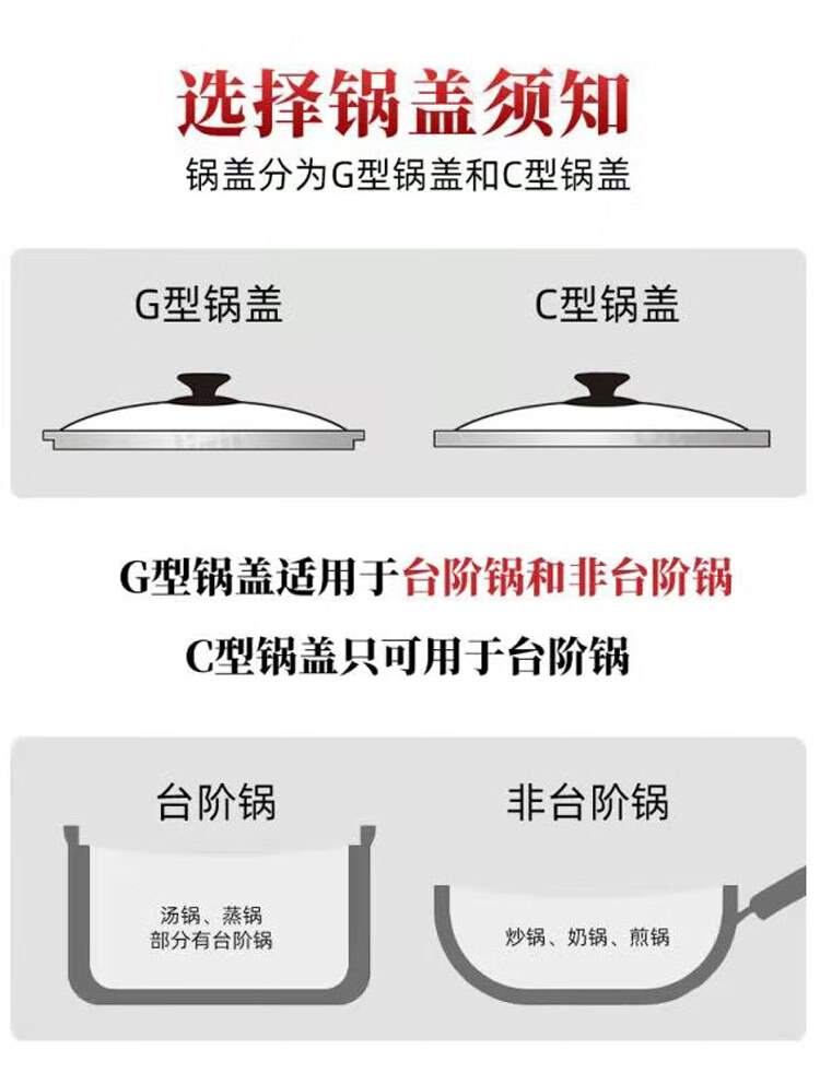 玻璃电磁炉汤锅宿舍小电热电煮锅蒸锅 c型锅盖外径267mm【图片 价格