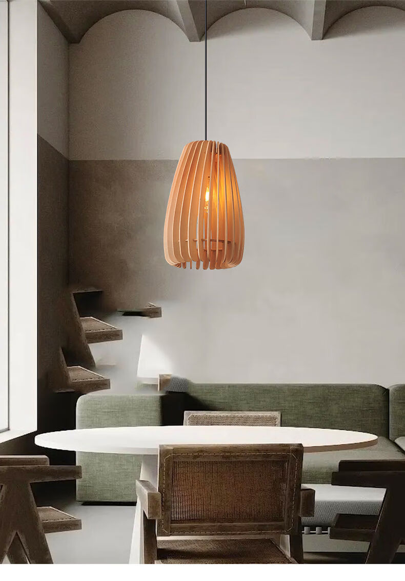 万圣节餐厅吊灯日式复古卧室木质灯艺术创意民宿书房中古北欧过道南瓜