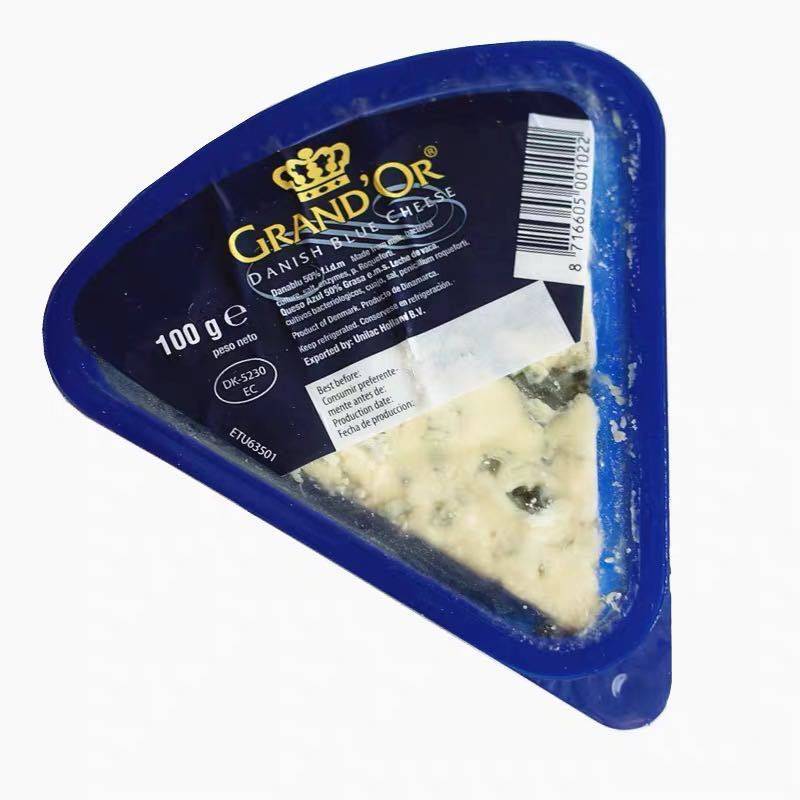 格兰特丹麦德宝蓝纹奶酪 100g 三角形干酪蓝波芝士 blue cheese