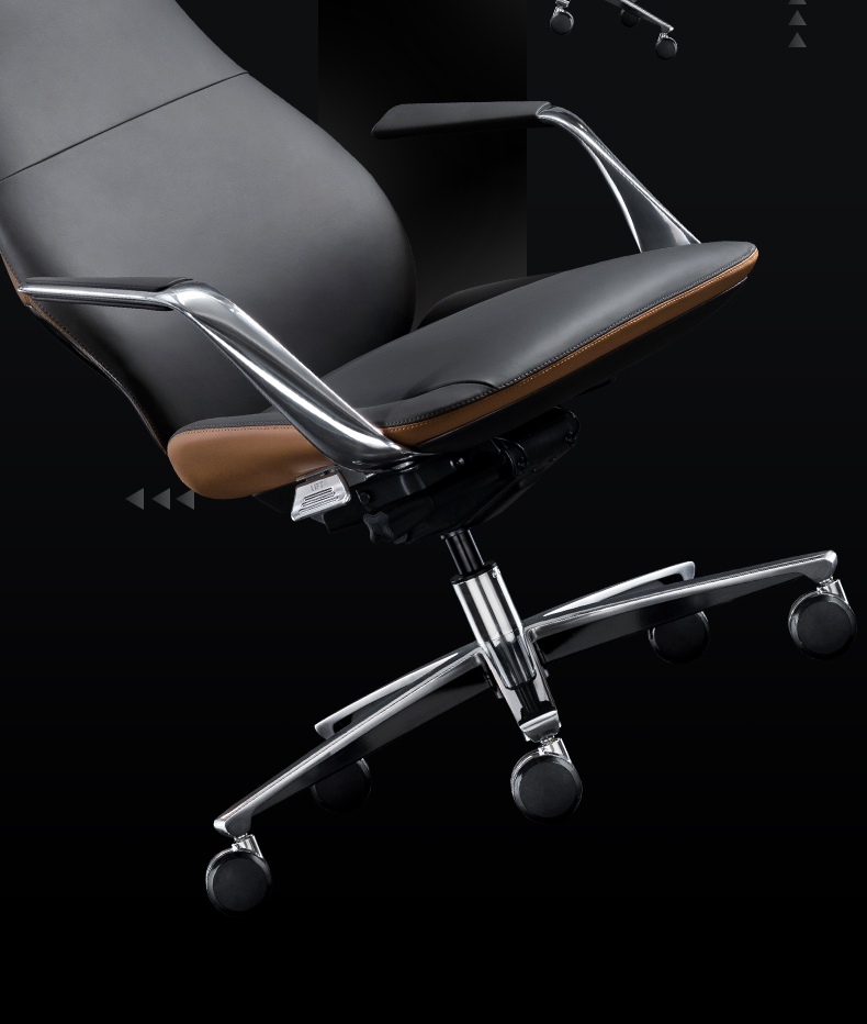 新款总裁办公沙发高档轻奢意大利蝴蝶人体工学椅意式轻奢老板椅大班椅