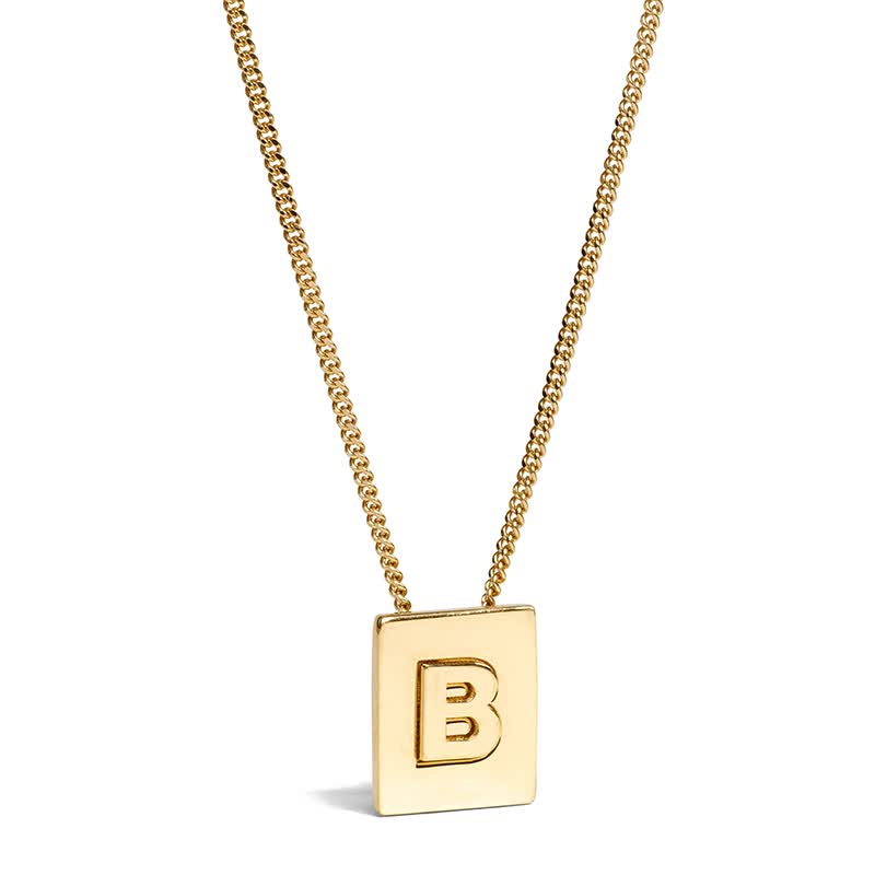celine/赛琳alphabet金色饰面字母黄铜项链送礼 圣诞礼物 46n0a6bra.