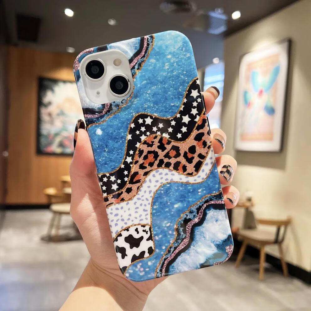 堃创大理石适用苹果12promax手机壳13女14小众14pm bmj大理石3 苹果11