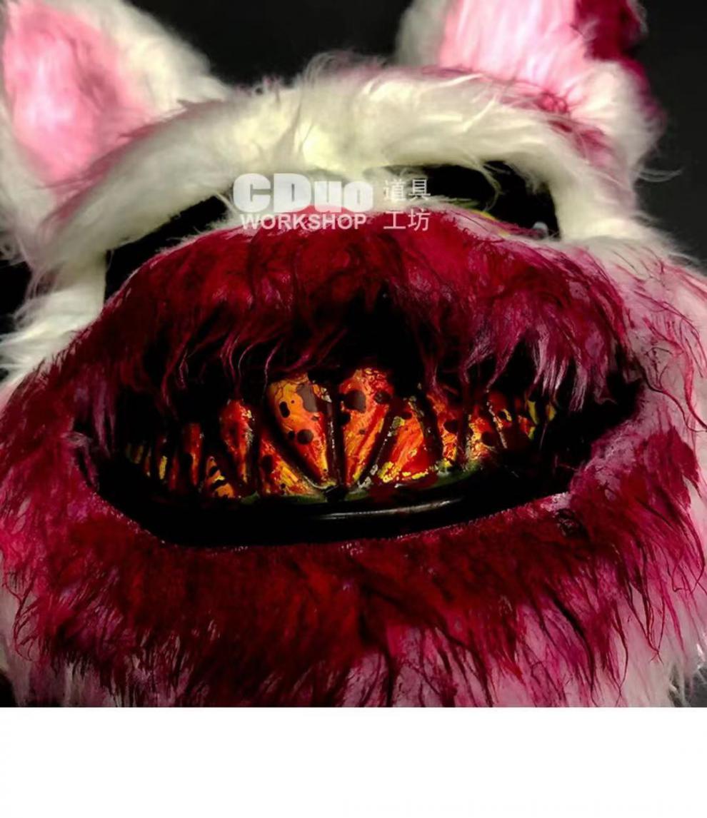 精选ins兔子血腥面具抖音同款毛绒cos恐怖熊杀手兔化妆舞会派对万圣节
