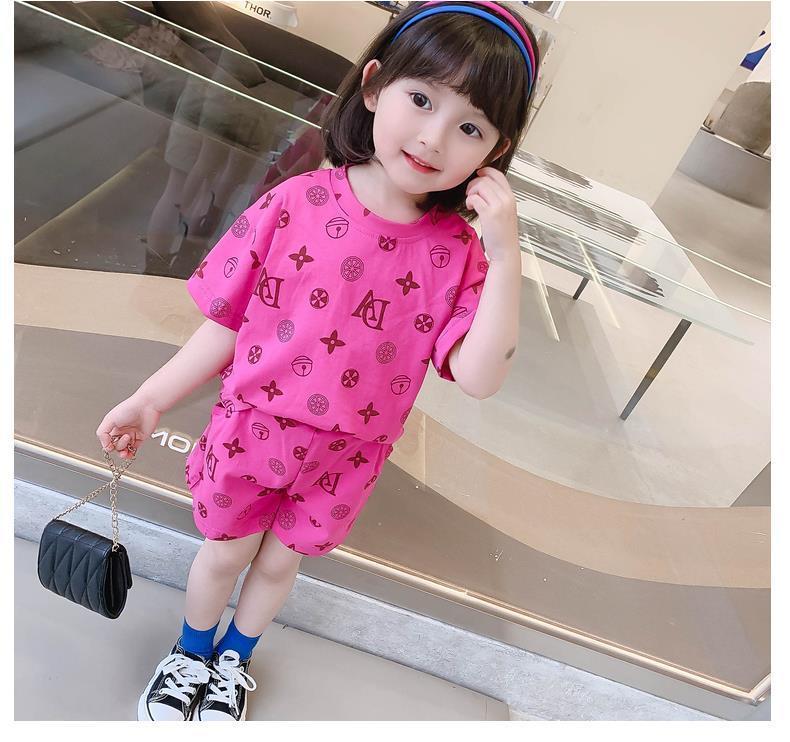 女童夏季套装适合08岁小女孩子夏天穿的短袖短裤两件套新款洋气时髦