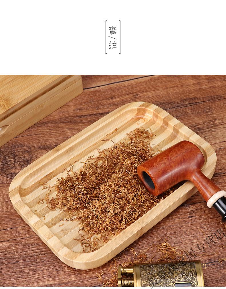 木质烟斗老式男士可循环过滤烟锅旱烟斗烟丝烟具手工弯式旱烟袋锅送